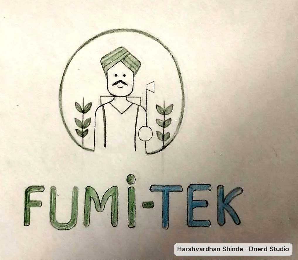 Fumi-Tek: a logo for a farm brand, drawn by Harshvardhan Shinde