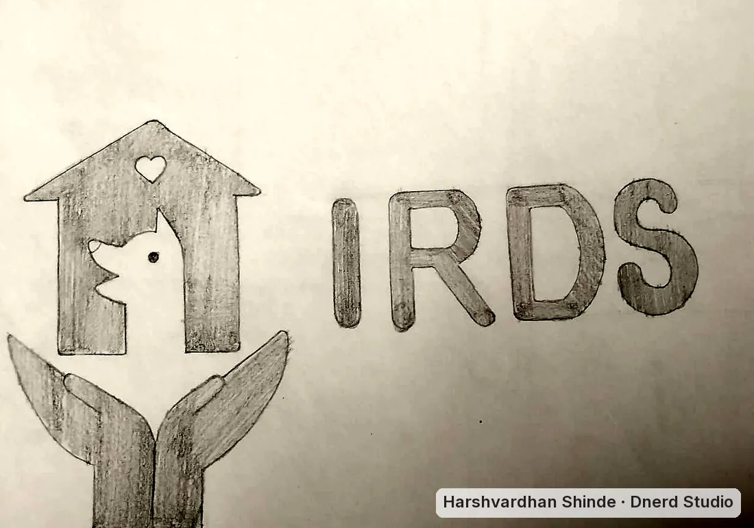 IRDS: an animal-rescue logo: a CEED Part B logo and icon drawing by Harshvardhan Shinde
